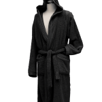 Premium Szlafrok Mikropamuk z kapturem, 450g – 100% Bawełna, Szary