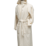 380g Hooded Bathrobe, 100% Cotton – Ecru