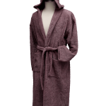 Luksusowy 380g Szlafrok z kapturem, 100% Bawełna – Fioletowy